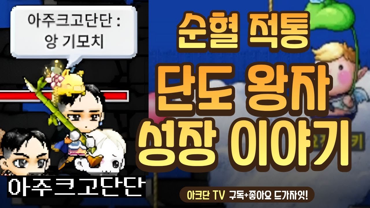 [메이플랜드] 무자본 순혈 적통 단도 왕자 성장 스토리