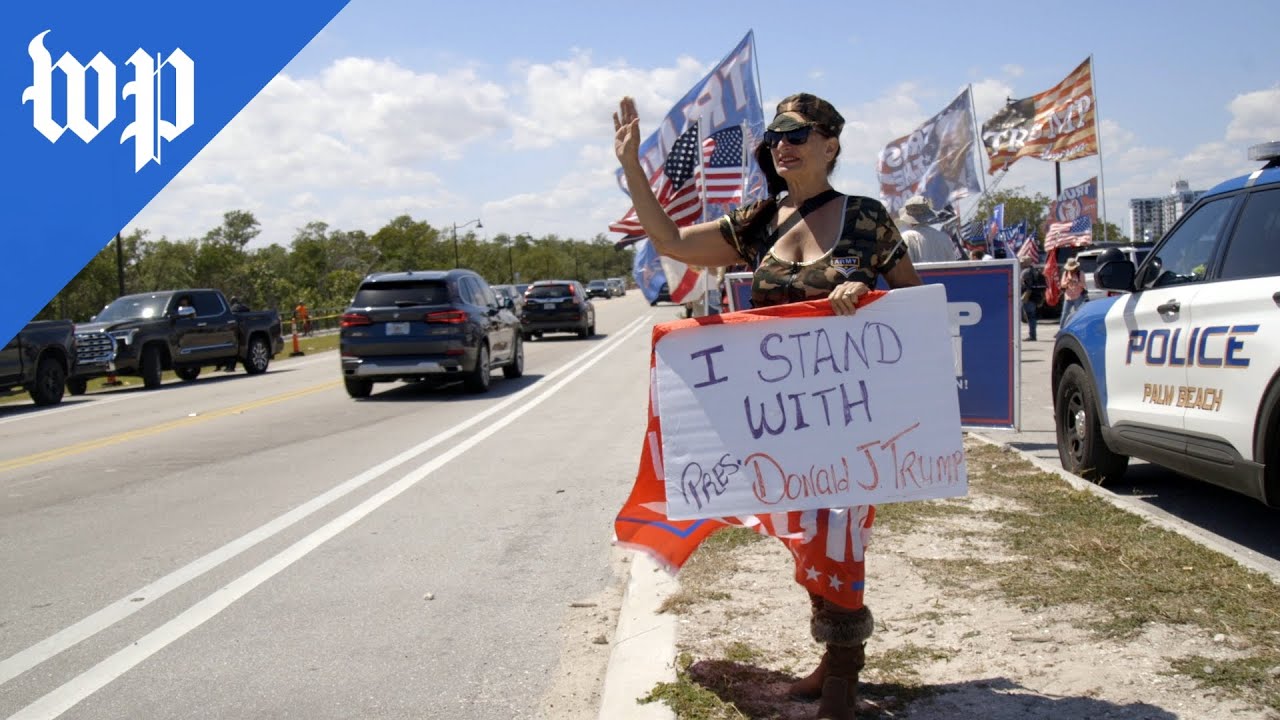 Trump supporters rally outside of Mar-a-Lago