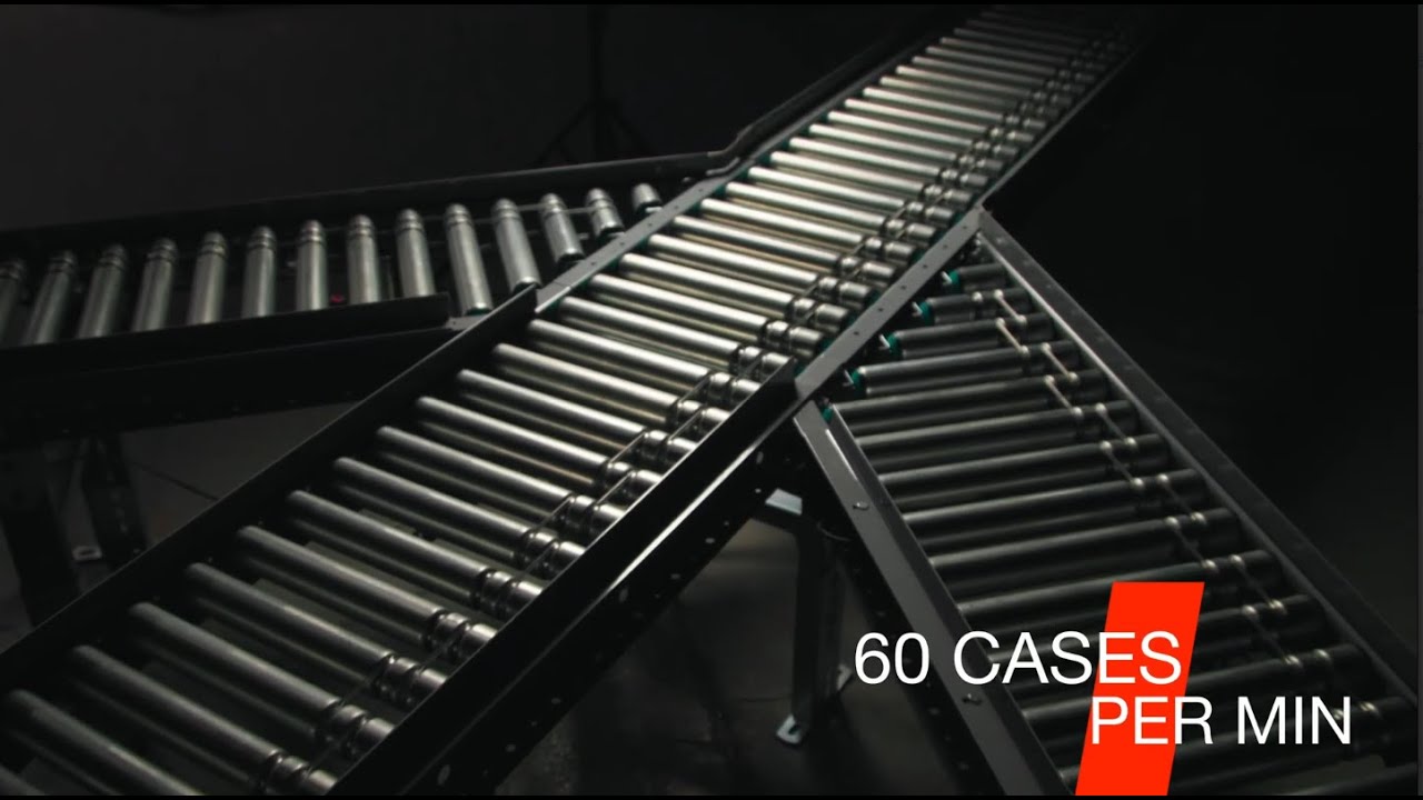 Powered Roller Conveyor with 3-to-1 Merger