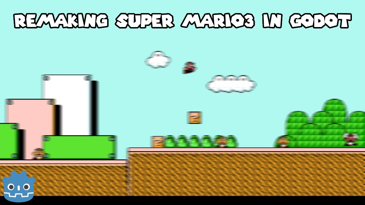 Remaking mario3 in Godot #Devlog0 | added level1-1, enemies, blocks and Player movement