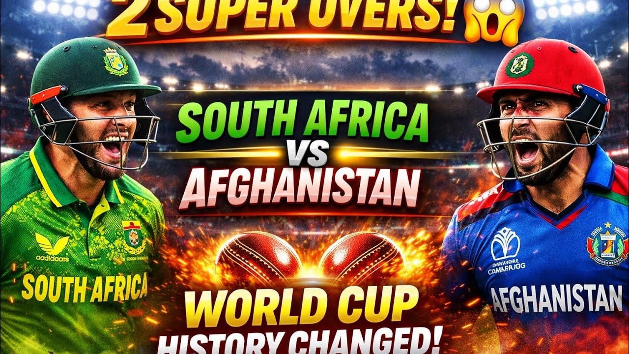 South Africa vs Afghanistan 💫History changed 😱,2 super over in a match👌