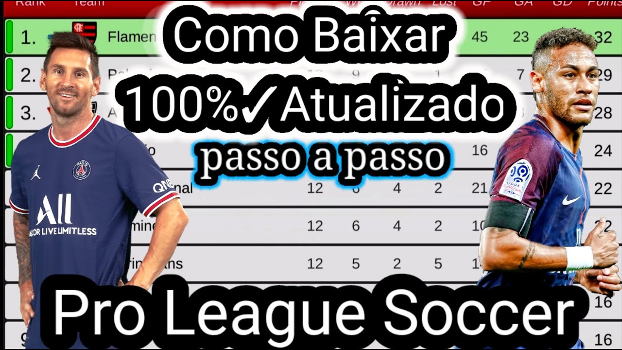 COMO BAIXAR PRO LEAGUE SOCCER MOD APK COM MESSI NO PSG COM TIMES ATUALIZADO! MELHOR FUTEBOL OFFLINE