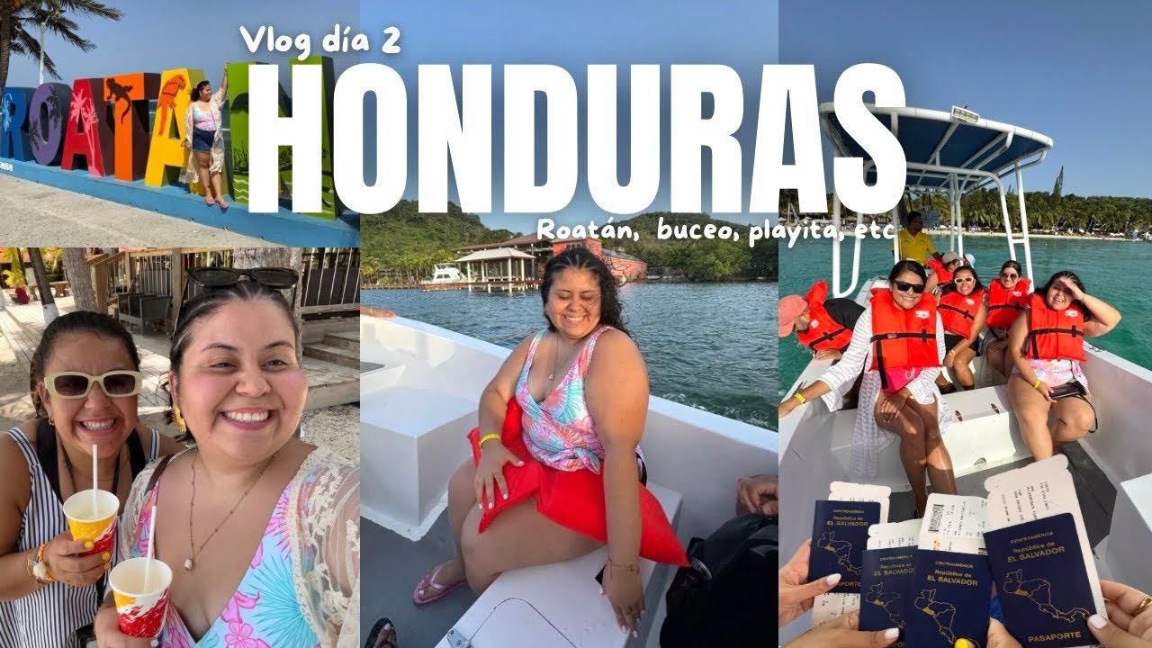 Vlog Honduras día 2🇭🇳: Roatan, buceo, playa, amigas, etc🏖️🐚🌺