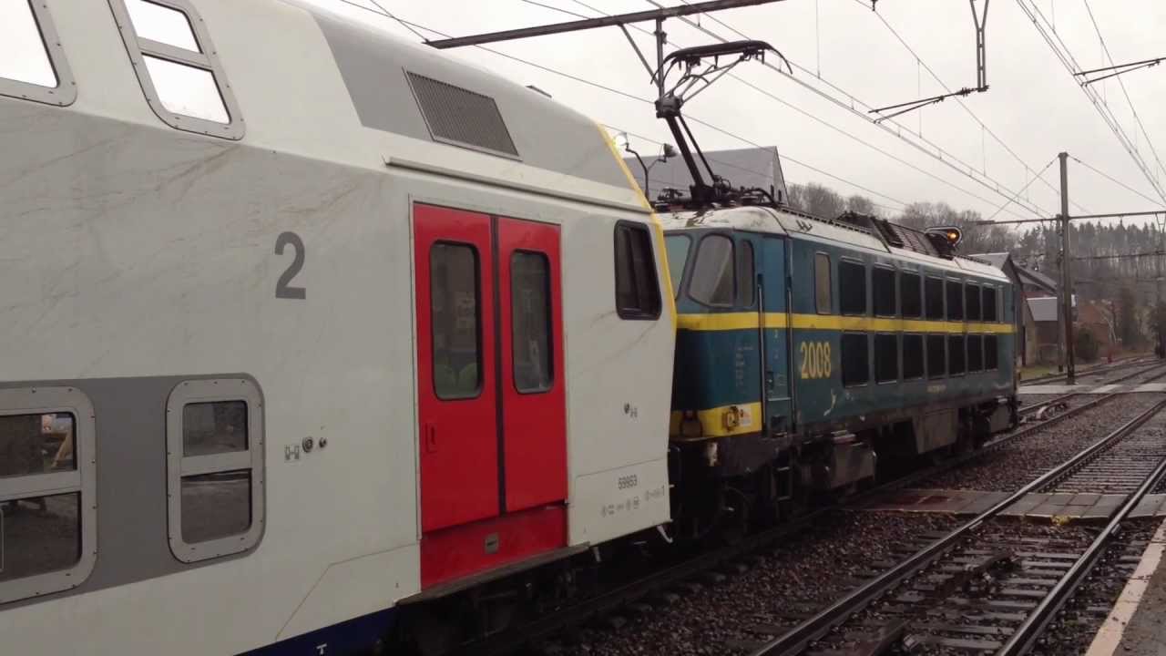 SNCB-NMBS HLE 2008 en détresse + remorquage par HLD 7747