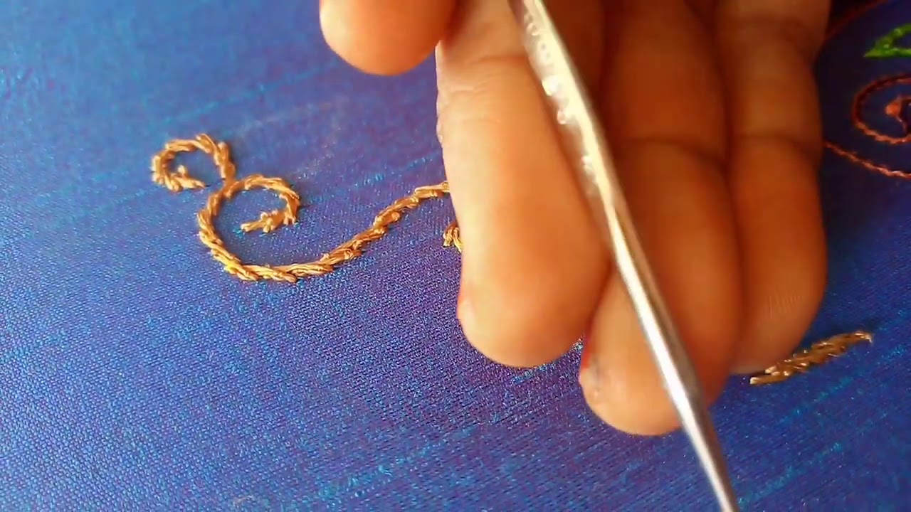 Aari embroidery class #5|aari work stem stitch|aari work zig zag stitch  for beginners|Aari Gallery