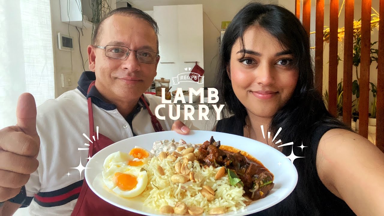 රසම රස බැටළු මස් කරියක් හදමු (Lamb curry) - Cooking with Dad