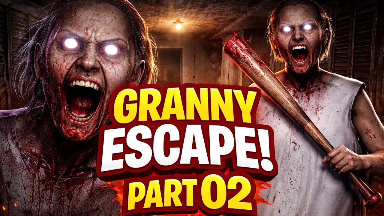 Granny Escape Part 02 failed again 😱😤Scary Granny Chasing Me 😱 #granny #grannyescapechallenge 