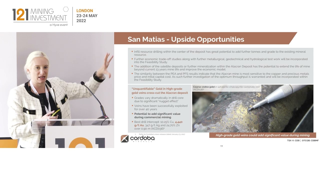 Presentation: Cordoba Minerals - 121 Mining Investment London May 2022
