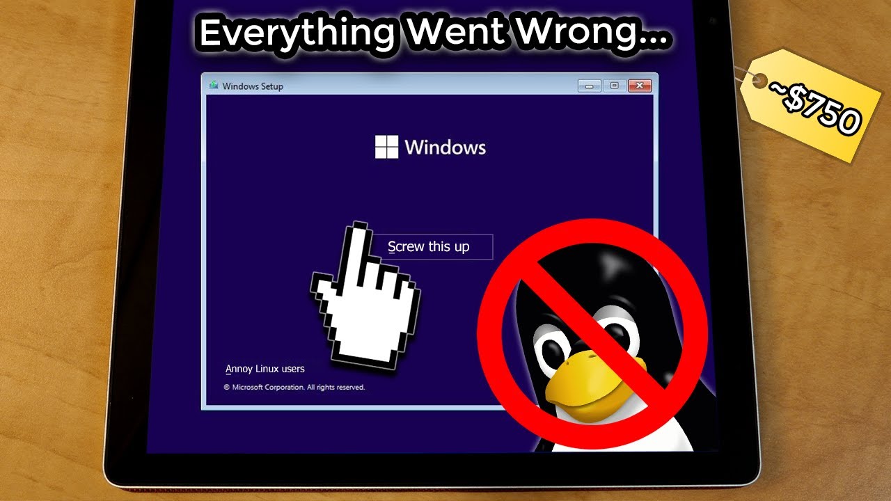 Installing Windows 11 on a $750 Linux Tablet but Everything Goes Wrong...