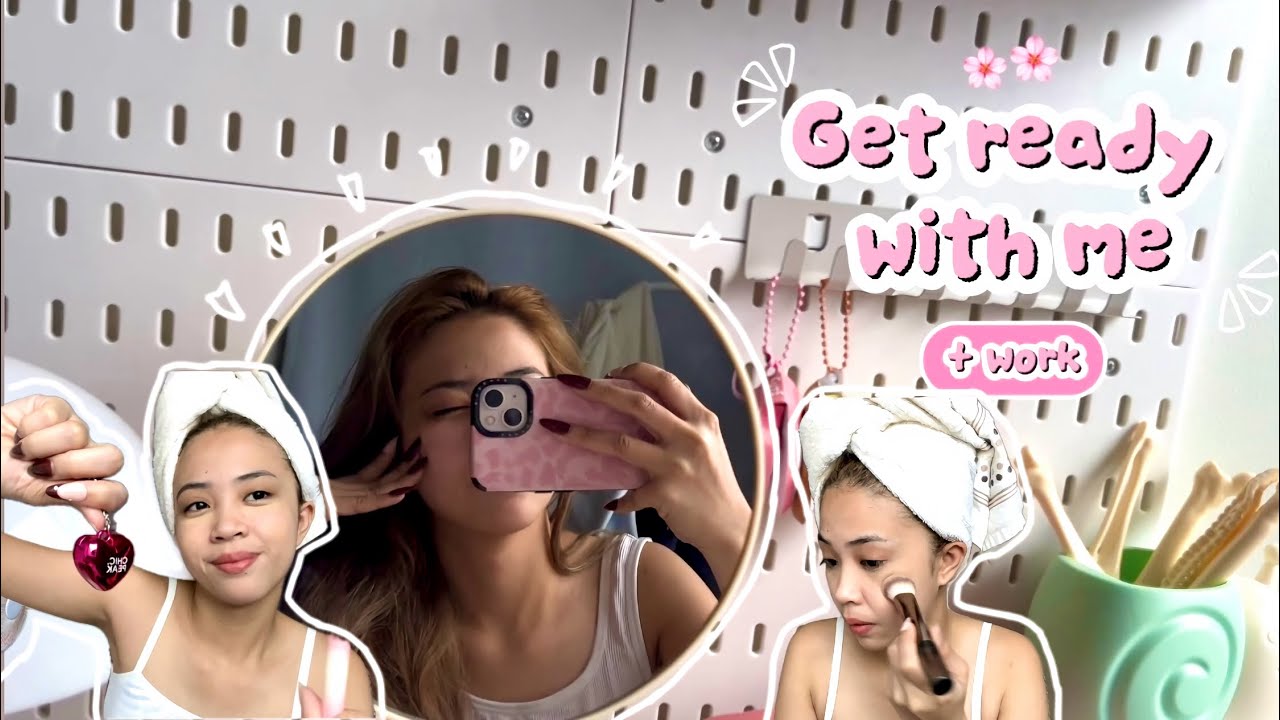🌷 get ready with me || everyday makeup + work 🌸🎀🦩