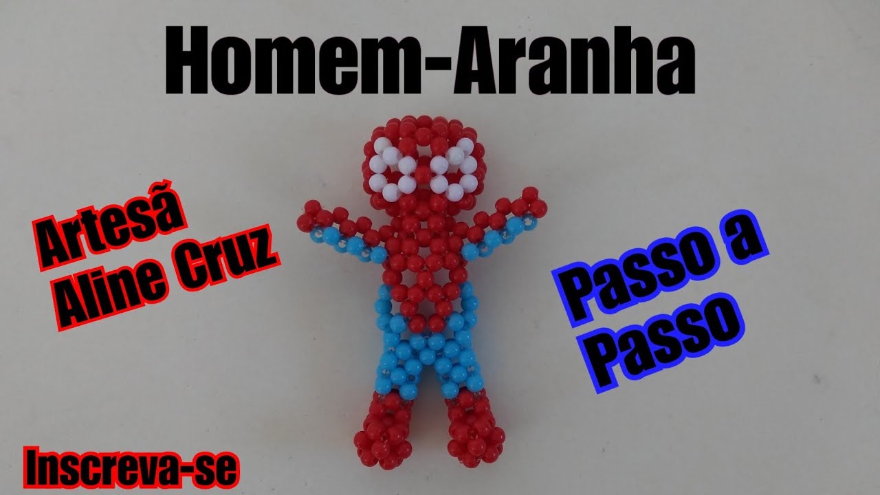 Homem-Aranha de Miçangas- Passo a Passo | Parte 2/2