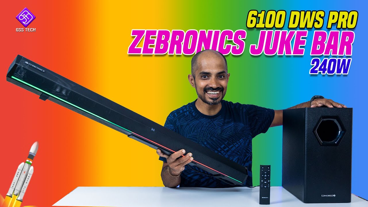 240W Soundbar with RGB lights - Zebronics 6100 DWS Pro