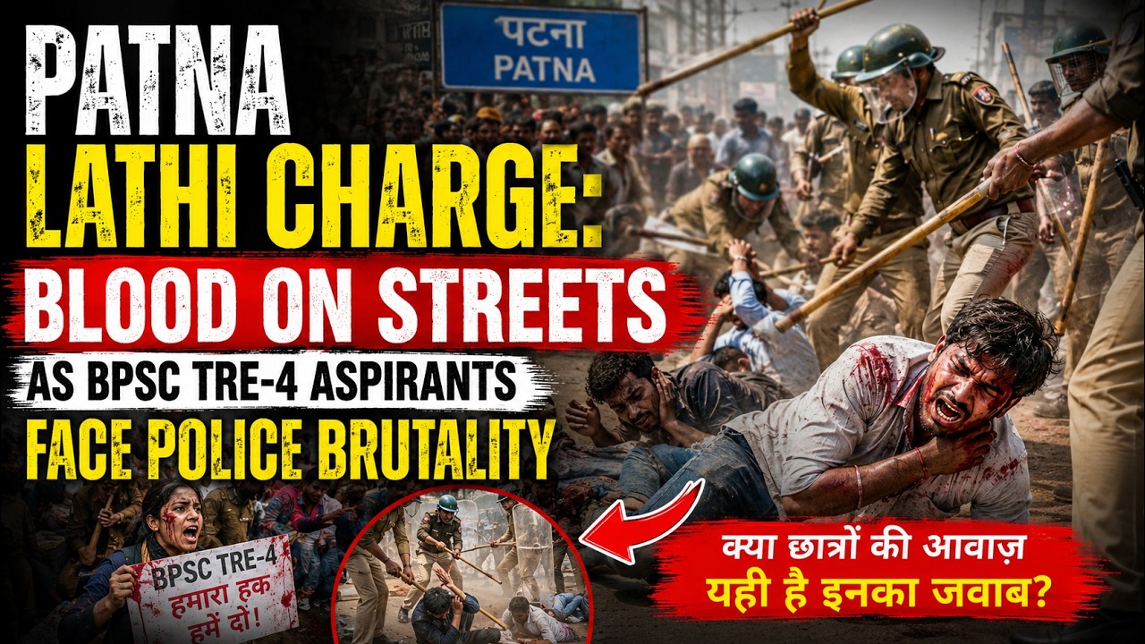 Bihar: Patna Lathi Charge: Blood on Streets as BPSC TRE-4 Aspirants Face Police Brutality