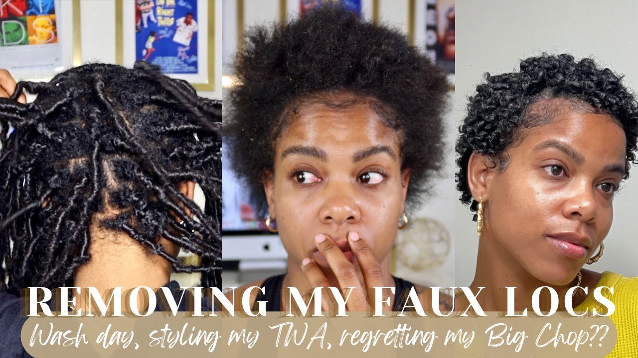 REMOVING MY FAUX LOCS AFTER 5 WEEKS & STYLING MY TWA | MY THOUGHTS POST BIG CHOP