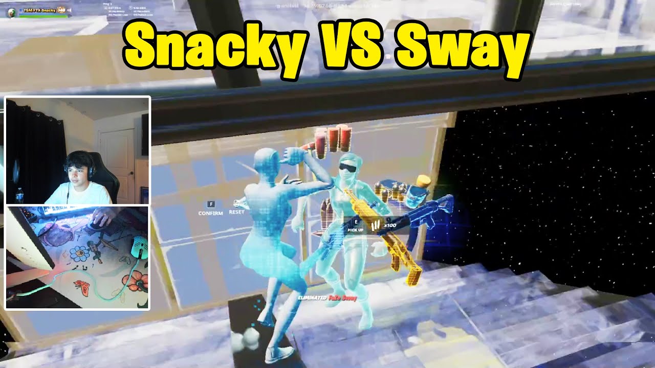 FaZe Sway VS Snacky 1v1 Zone Wars! - Fortnite 1v1