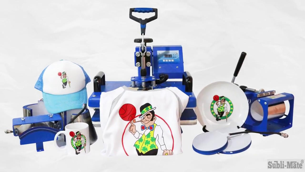 Subli-Mate® 6 in 1 Multifunction heat press machine printing tutorial