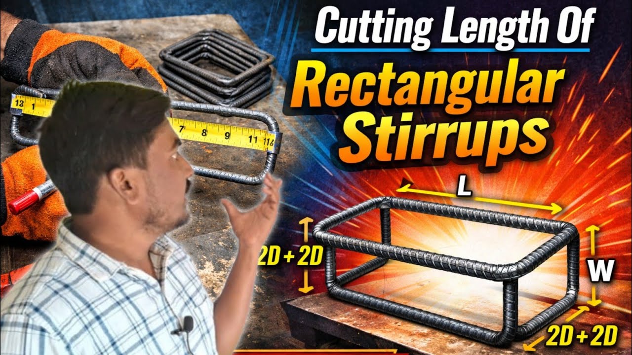 Cutting Length Of Rectangular Stirrups | Stirrups BBS | Bosak Civil Construction 