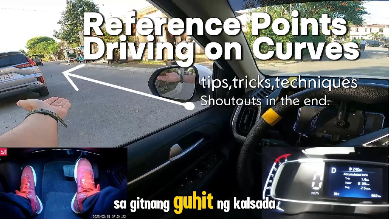 Reference Points Driving Right or Left on Narrow Curves #driving #driver #drivinglessons #car #vlog