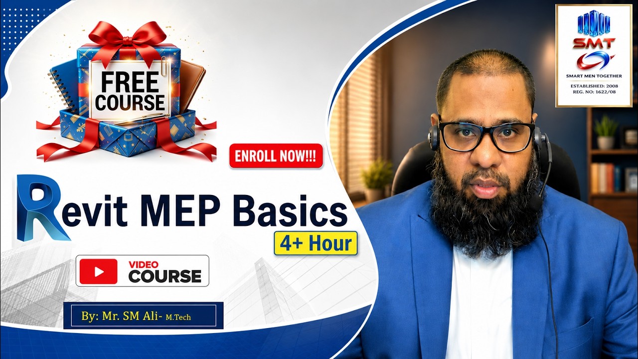 REVIT MEP BASICS 4 Hours Class- 2022 Version #revitmep #hvac #rabitmep