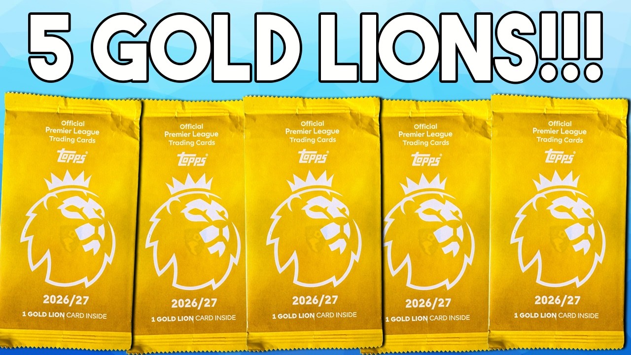 Наборы TOPPS PREMIER LEAGUE 2026/27 Gold Lion (5 ЗОЛОТЫХ ЛЬВОВ!)
