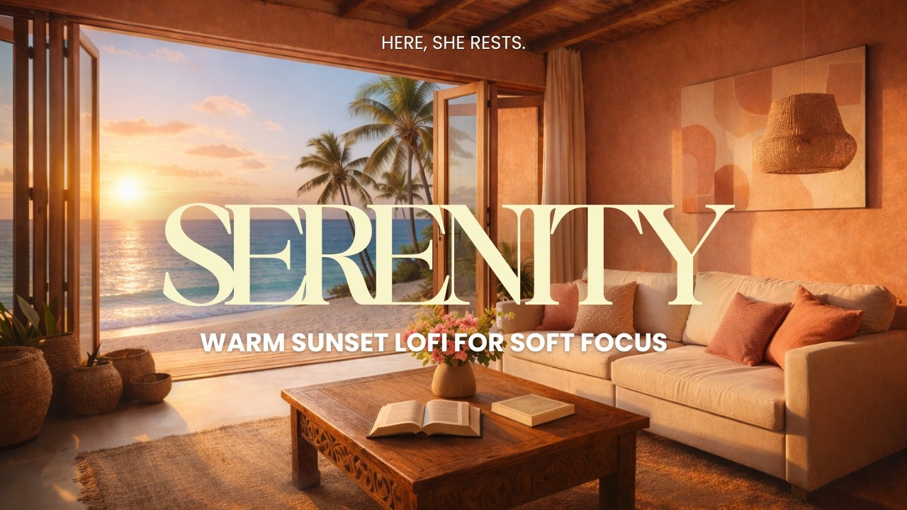 Serenity ☀️ 1 Hour Warm Sunset Lofi | Chill Beats for Studying, Relaxing & Soft Focus