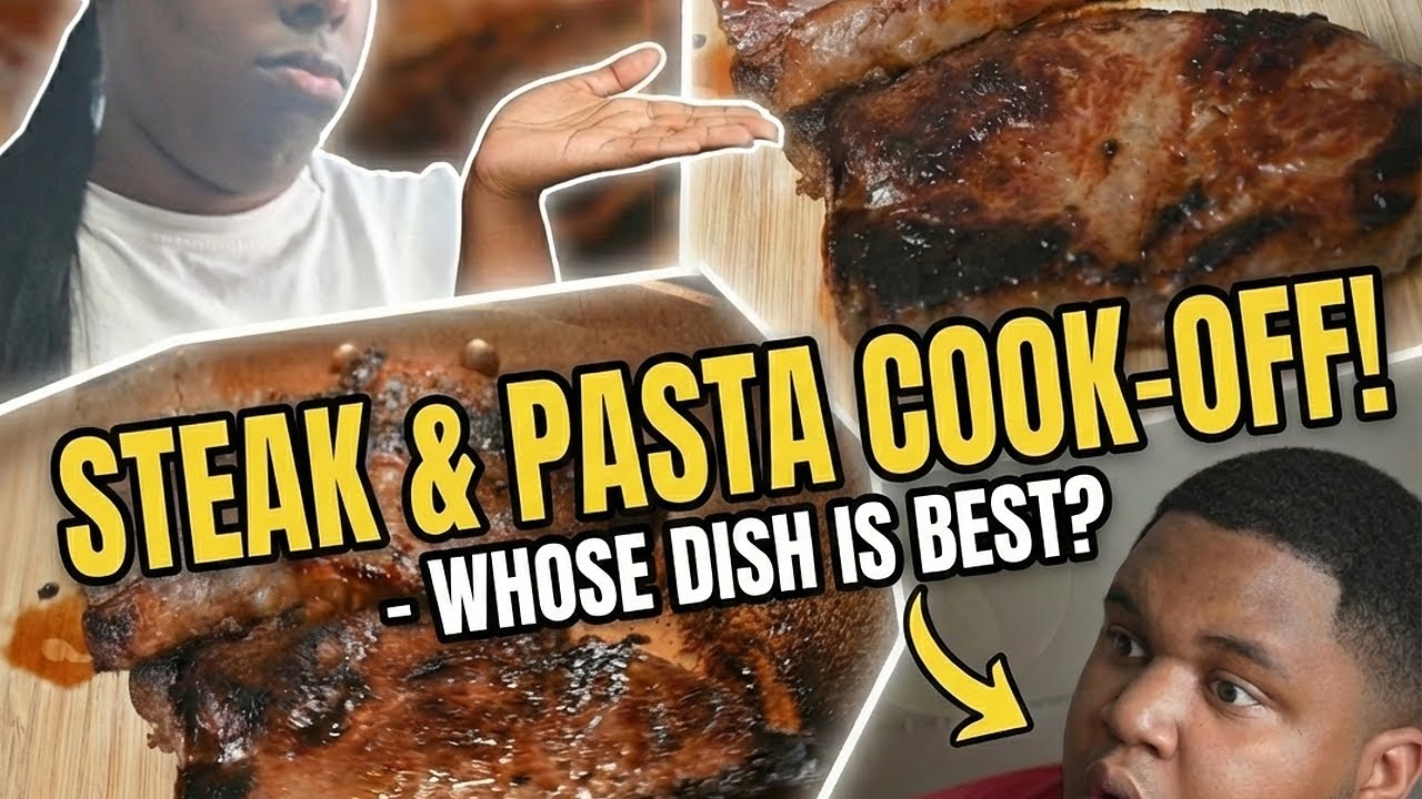 Cooking with family PT 1 E 2 Steak n Pasta