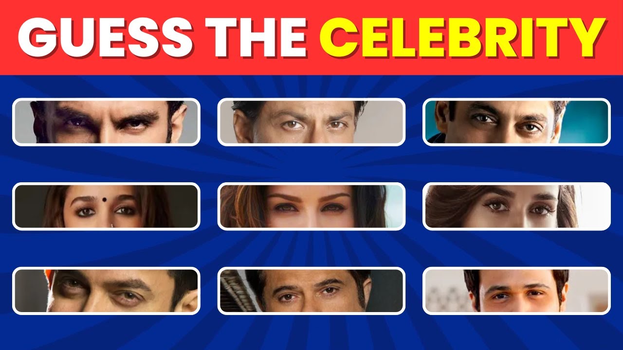 Guess The Bollywood Celebrity by Eyes | Bollywood Quiz | Movie Actor Guess Indian 🇮🇳