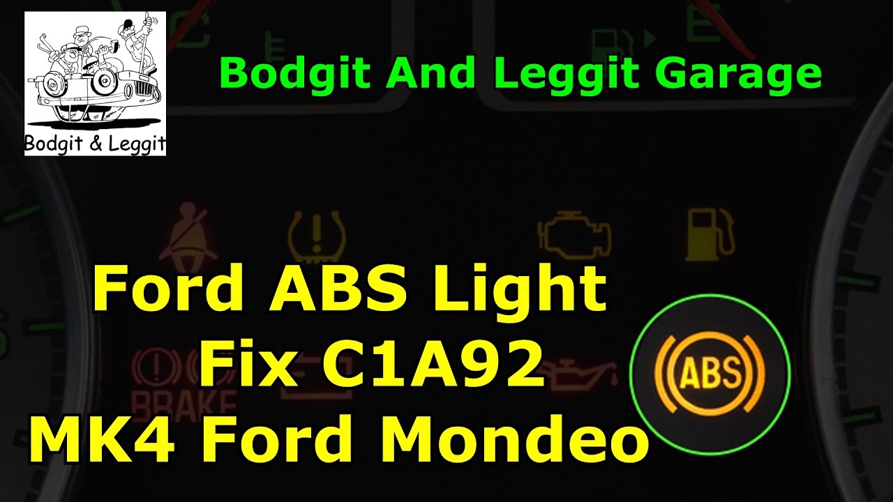 Ford ABS Light fix C1A92 (mk4 ford mondeo) Bodgit And Leggit Garage