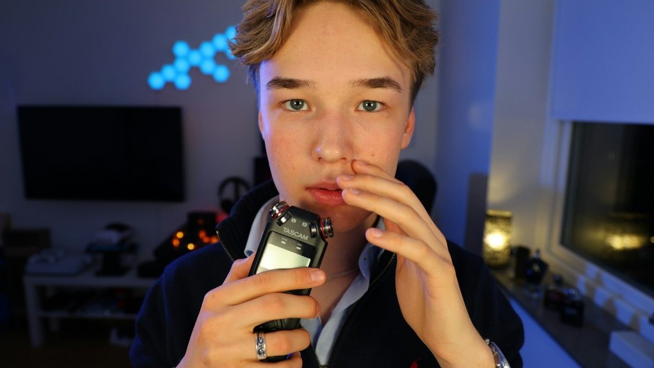 ASMR Ultra Tingly Echoed  Mouth sounds (Tascam)