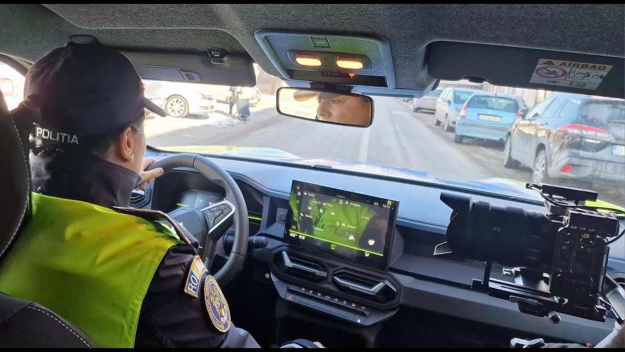 EXCLUSIV! În mașina de poliție cu singura femeie șef de secție din VN, subcomisar Ana Maria Argeșanu