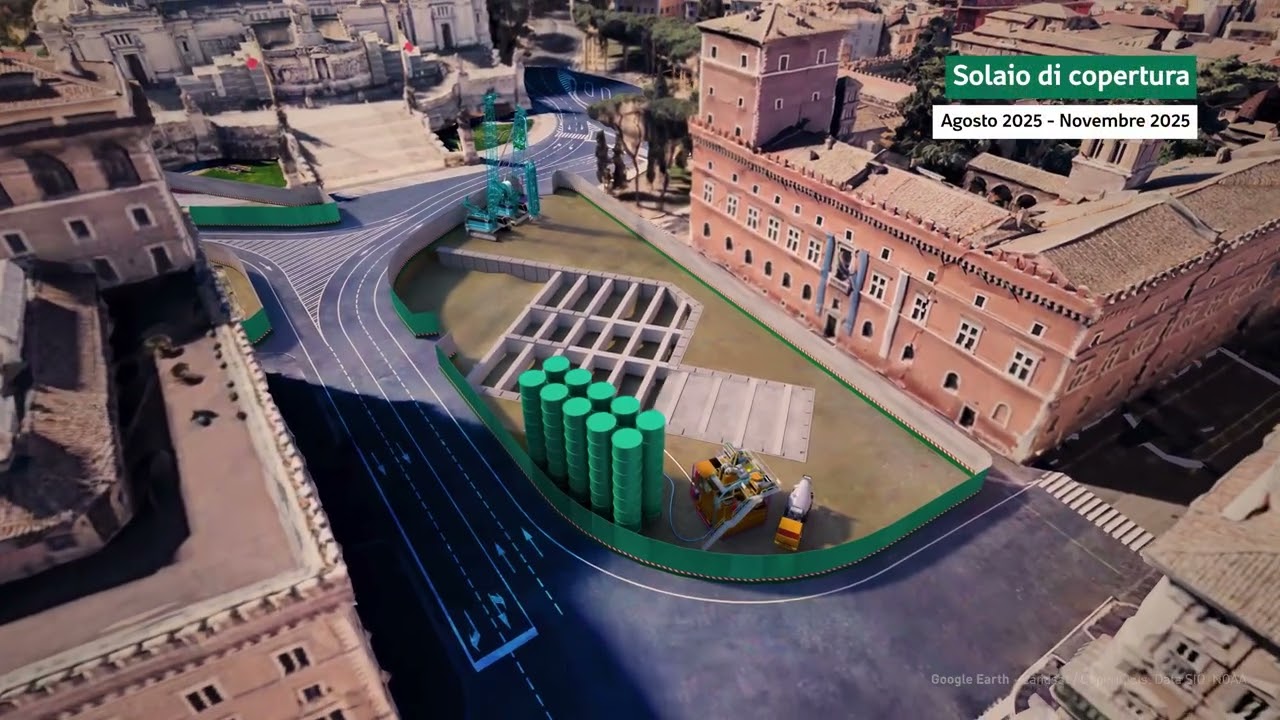 Linea C Metropolitana di Roma - Stazione Venezia - Completati i lavori della macrofase 1