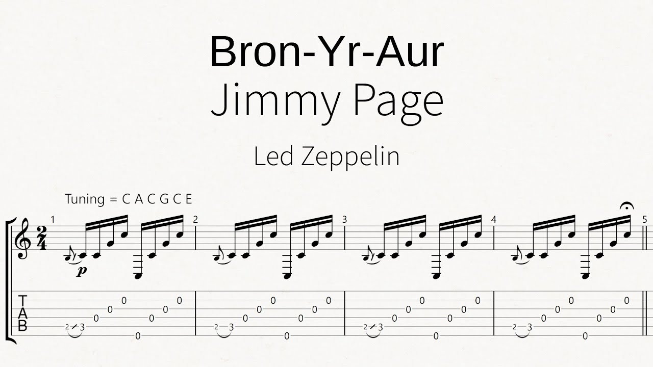 Bron-Yr-Aur (Jimmy Page) - SCORE & TABS - Led Zeppelin