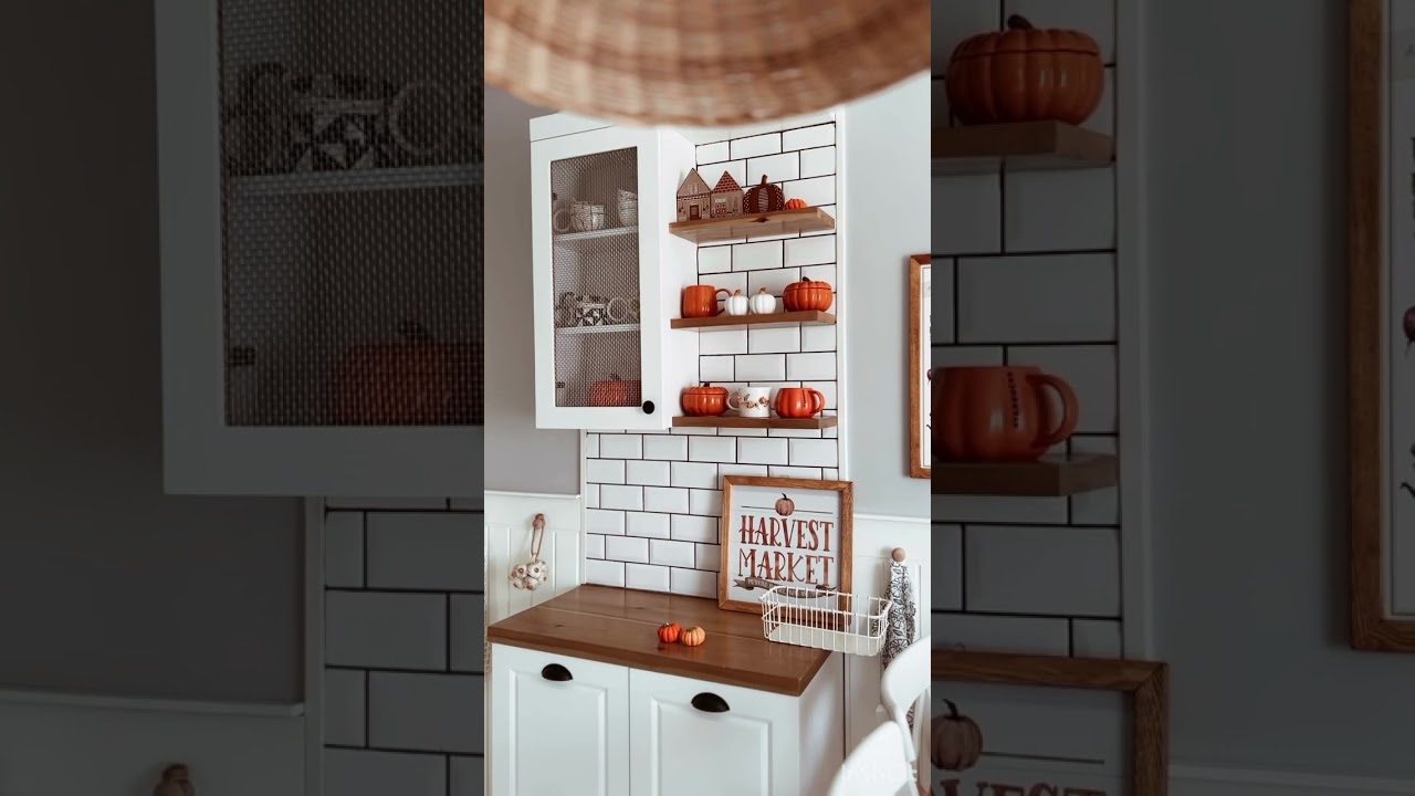 Coffee Bar Makeover: From Empty to Autumn Elegance with Our Handmade Pumpkin Mug!
