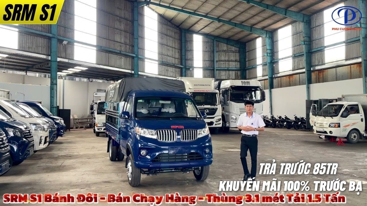 Báo Giá Xe Tải SRM S1 Bánh Đôi Thùng 3.1M Tải 1.5 Tấn Mới 2025_Xe Bán Khá Chạy Đã hết 1 Lô Đầu Tiên