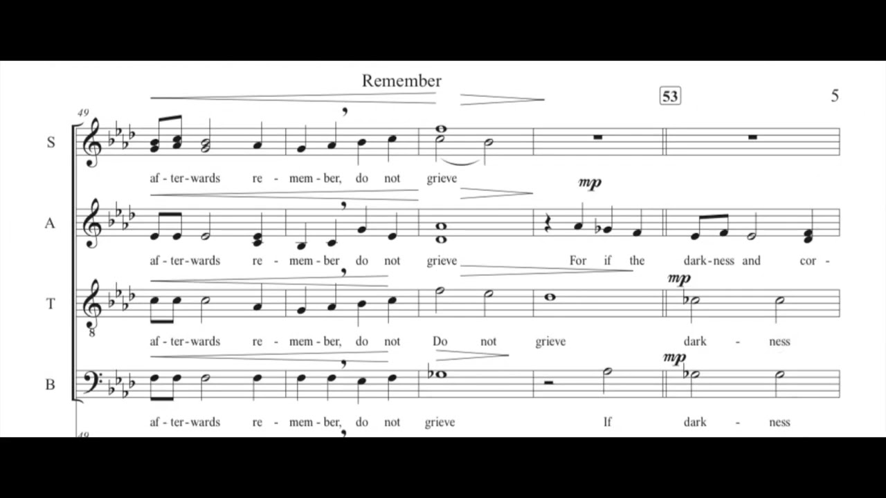 “Remember” demo SATB acapella 