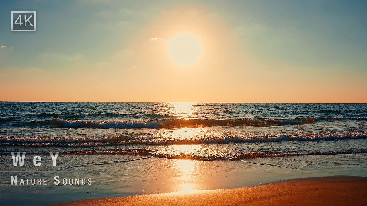 Ocean Sounds at Sunset | Calming Sea Sounds for Sleep, Relaxation & White Noise (3 Hours)