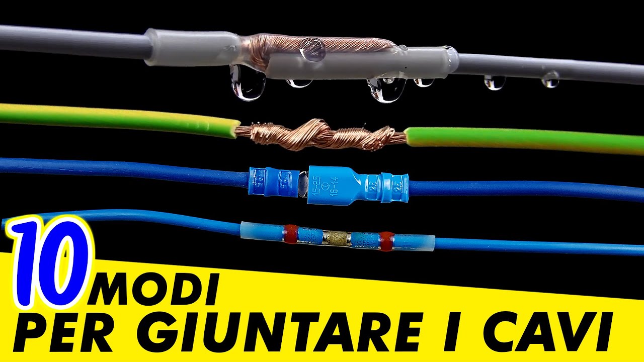 Lasciate perdere il nastro isolante, vi insegno 10 modi per unire due cavi