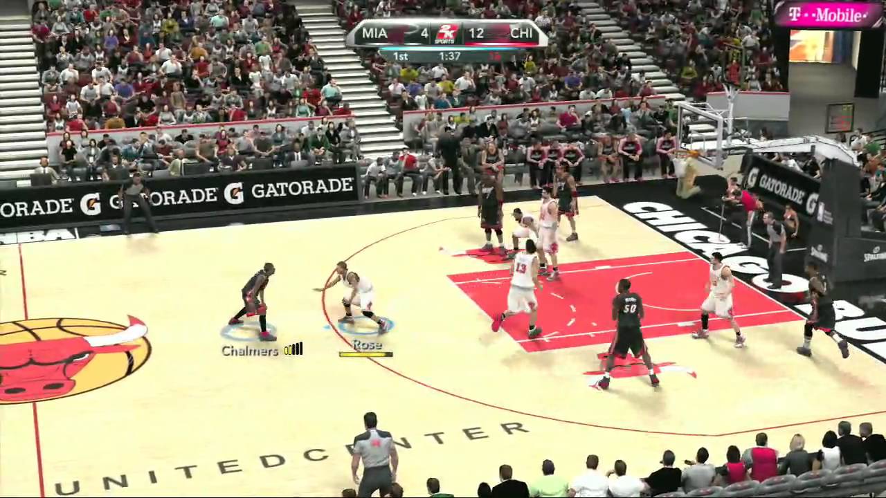 NBA 2K10 Gameplay - Miami Heat vs. Chicago Bulls, Quarter 1