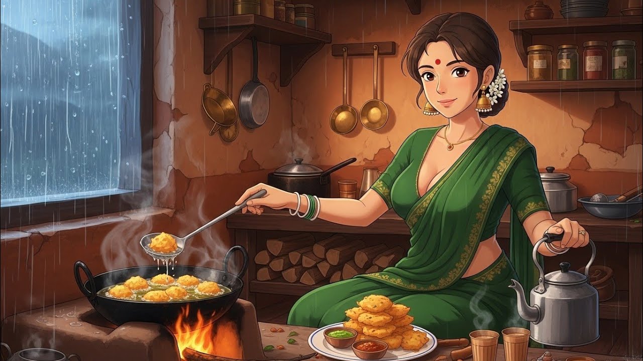 🌧️ &ldquo;90s When Rain Feels Like Home ☕ | South Indian Monsoon Story 🌙 | Ghibli Style Nostalgia | 