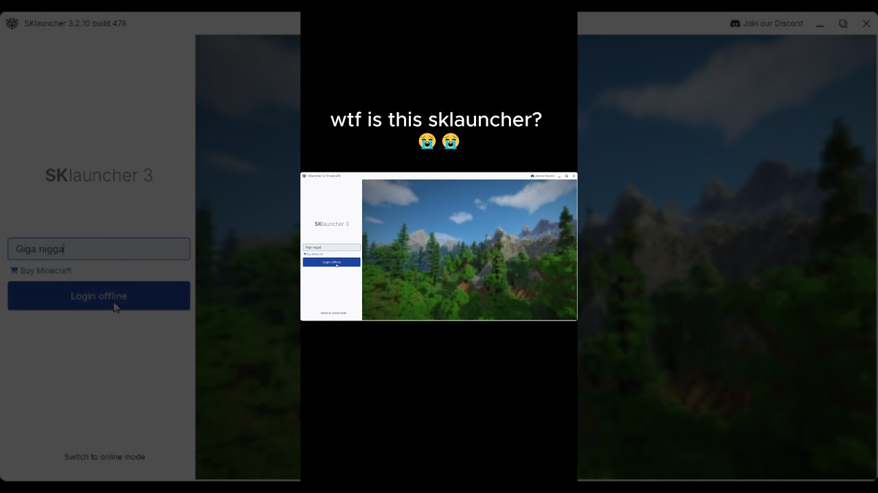 Sklauncher is so cooked 😭  #minecraft #minecrafthumor #gaming #shorts #dinnerbonemc