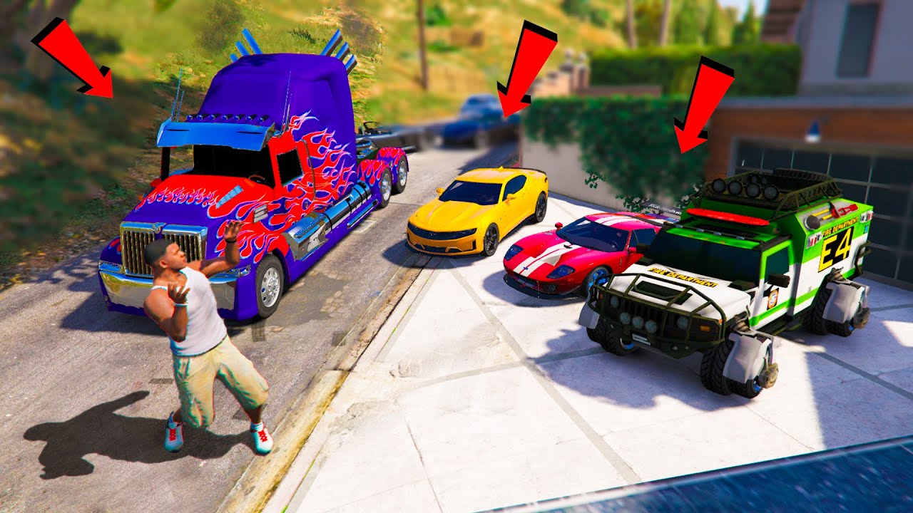 ФРАНКЛИН БАРЛЫҚ ТРАНСФОРМЕР КӨЛІКТЕРІН ҰРЛАДЫ (GTA V)