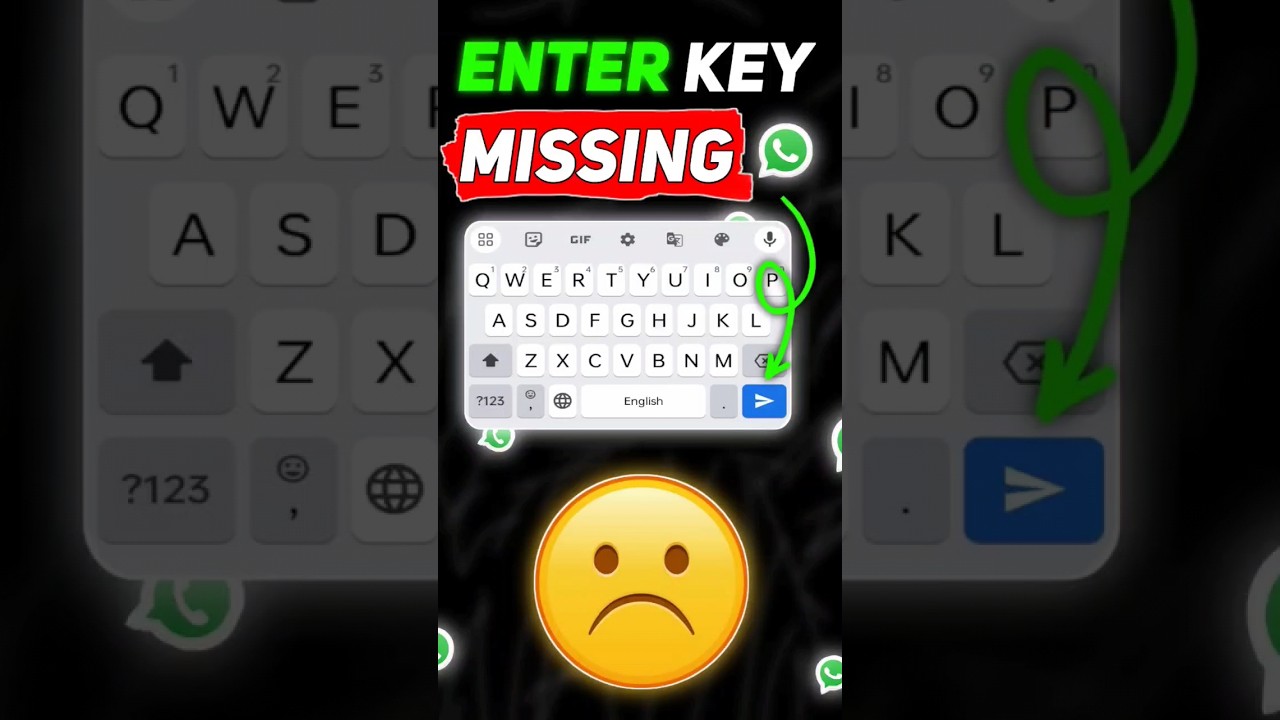 Enter Key Not Showing In Whatsapp | Whatsapp enter key missing | #shorts
