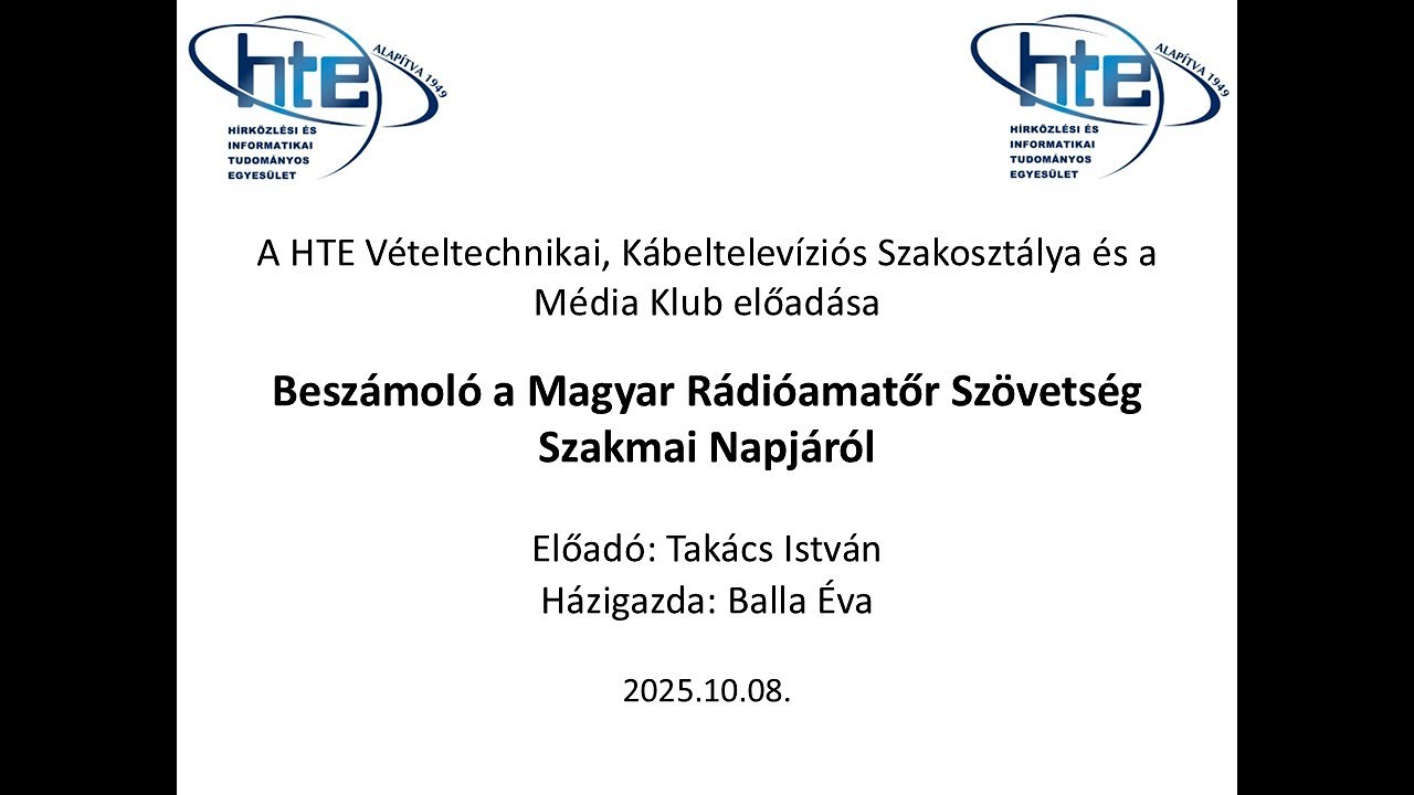 Beszámoló a Magyar Rádióamatőr Szövetség Szakmai Napjáról