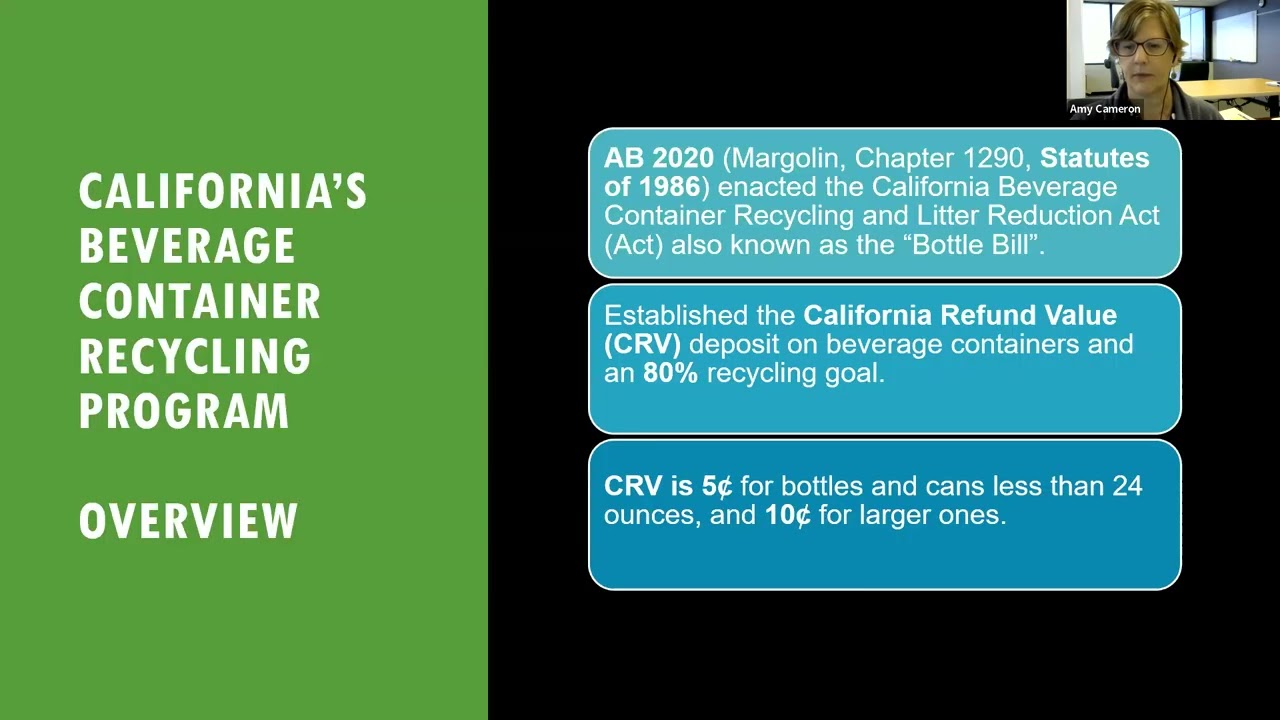 California Beverage Container Recycling Program Beverage Dealer Workshop