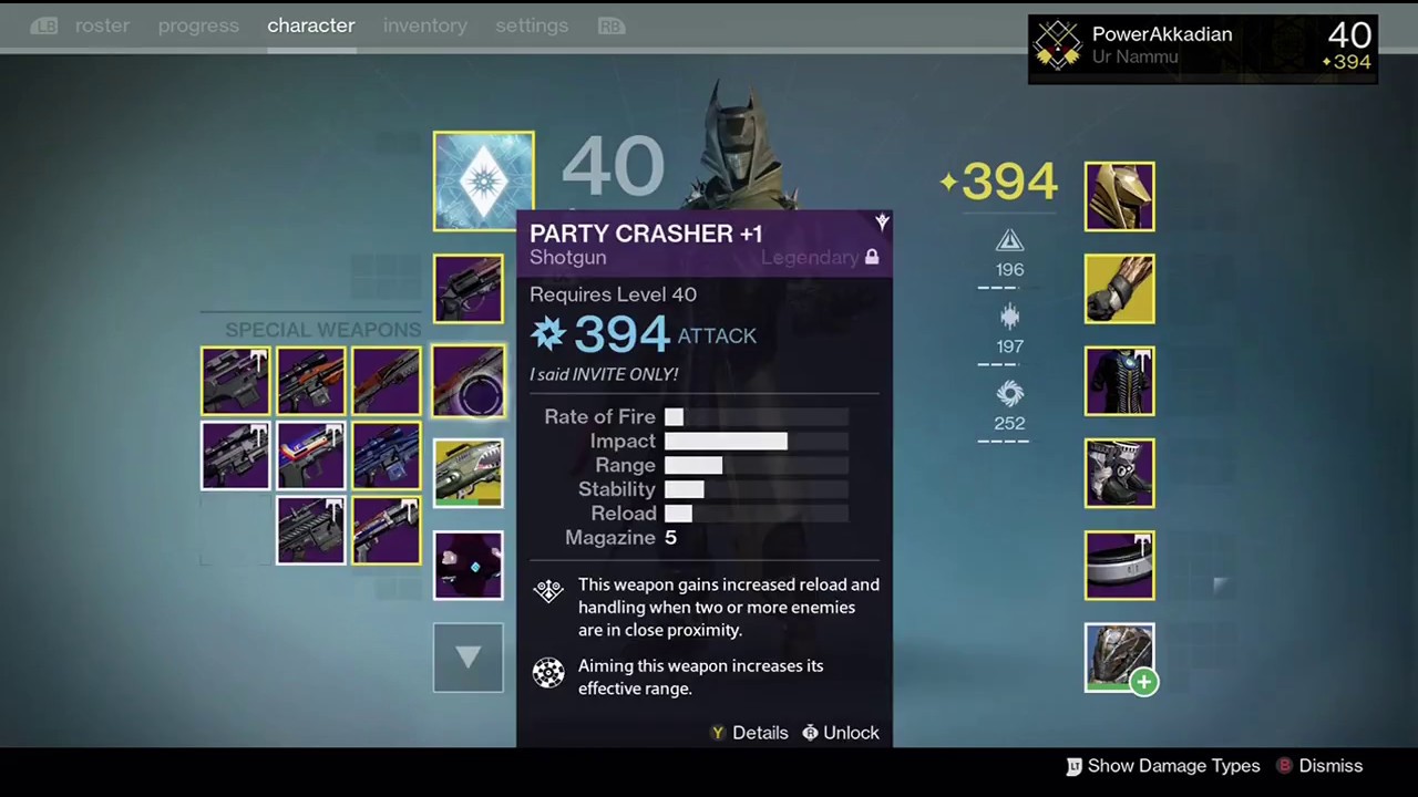 Destiny Rise Of Iron - Matador 64 Vs Party Crasher +1 Range!