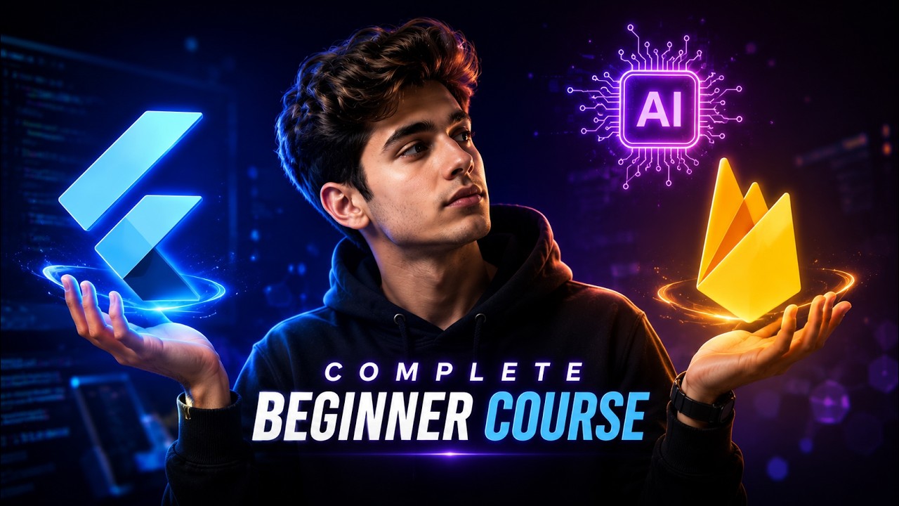 Flutter Course 2026 | Beginner to Advanced with Firebase, AI & Real Projects
