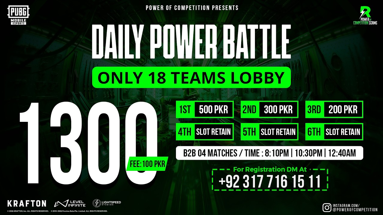 Daily Power Battle By POWER OF COMPETITION | Pubg Mobile | Noisy On Mic
