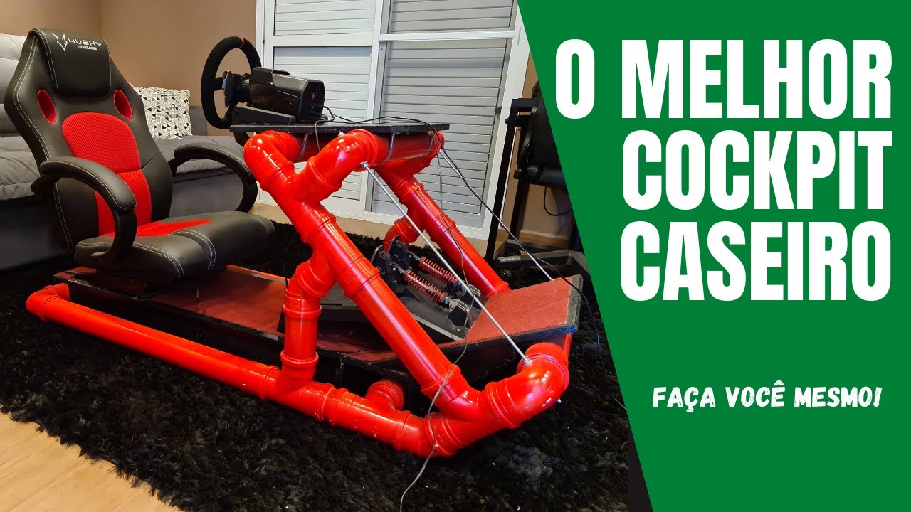 Como fazer o MELHOR COCKPIT caseiro para simulador de corrida!
