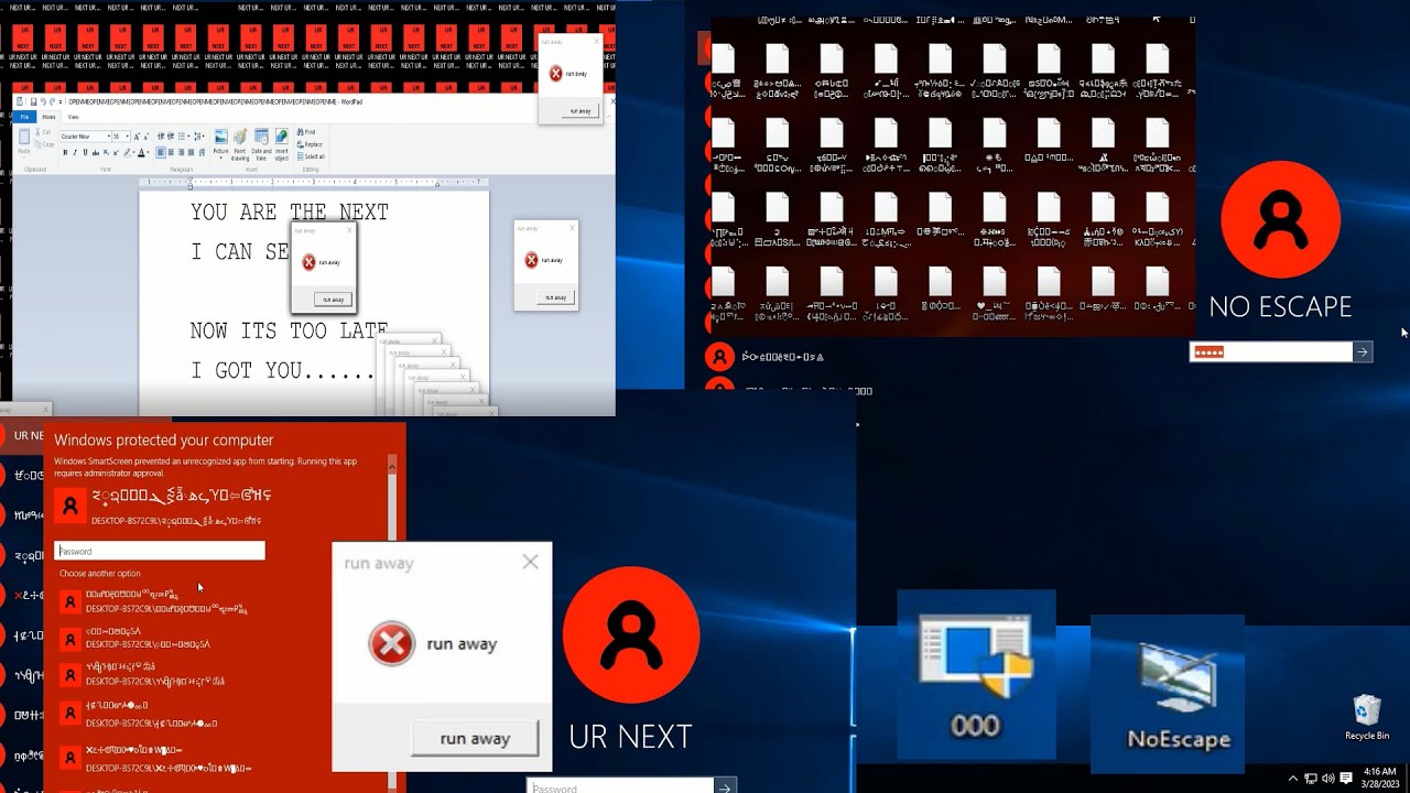 Trying Noescape.exe and 000.exe same time in Windows 10 1507!