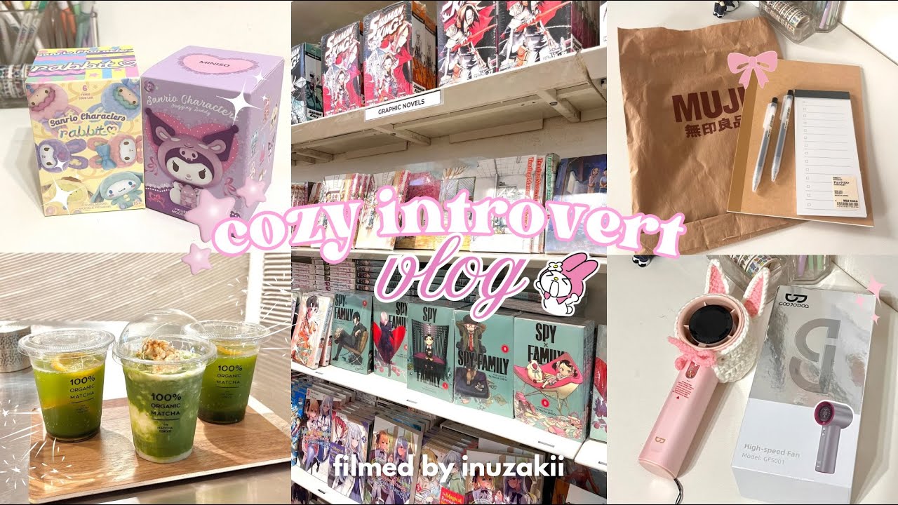 cozy introvert vlog 🍨🍭 - unboxing blindboxes, manga shopping, watching anime, playing genshin impact